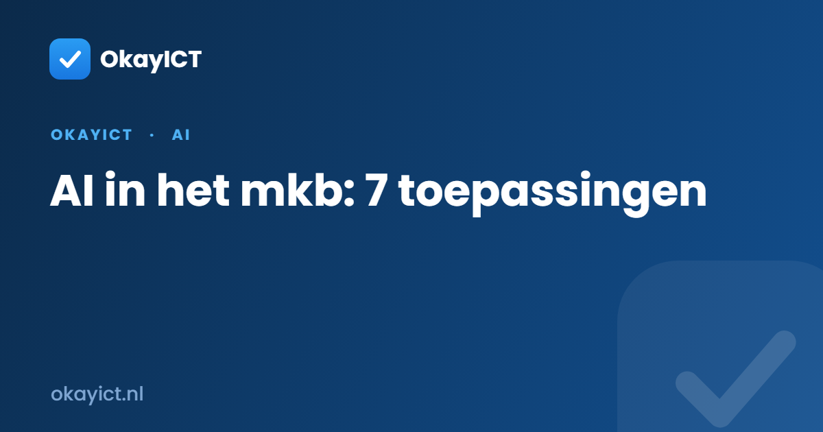 AI in het mkb: 7 toepassingen