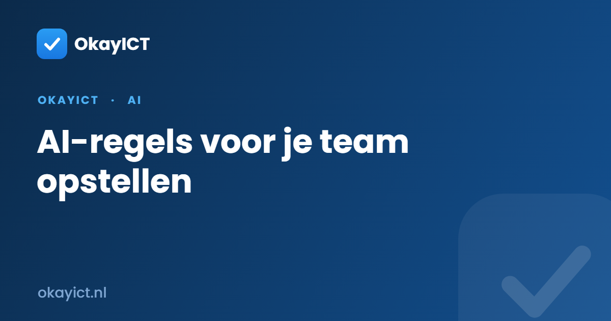 AI-regels voor je team opstellen